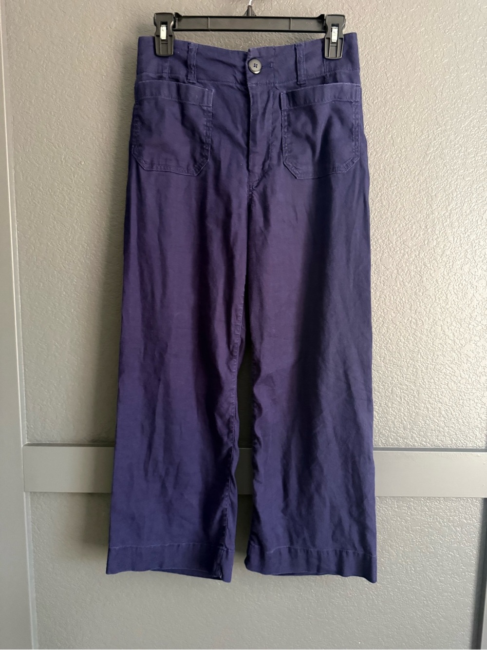 MAEVE • the Colette high rise wide leg crop pants purple size 26 Anthropologie